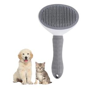Gray Pet Grooming Brush